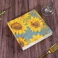thumbnail image 4 of 40 Pcs Sunflower Paper Napkins, 3Ply Floral Decor Cocktail Napkins for Party Lunch Dinner, Fall Paper Napkins for Decoupage, Disposable Sunflower Napkins, 13"x13", 4 of 7