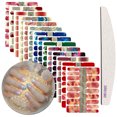 thumbnail image 1 of 14 Sheets Nail Sticker Creative Decorative Nail Wrap Nail Decal with Nail File, 1 of 10
