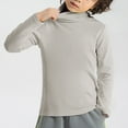 thumbnail image 4 of Ulanda Boys Turtleneck Sweater, Big Boys' Kids Youth Turtle Neck Long Sleeve Pullover Girl Boys Tops (Grey, 12-18 Months), 4 of 6