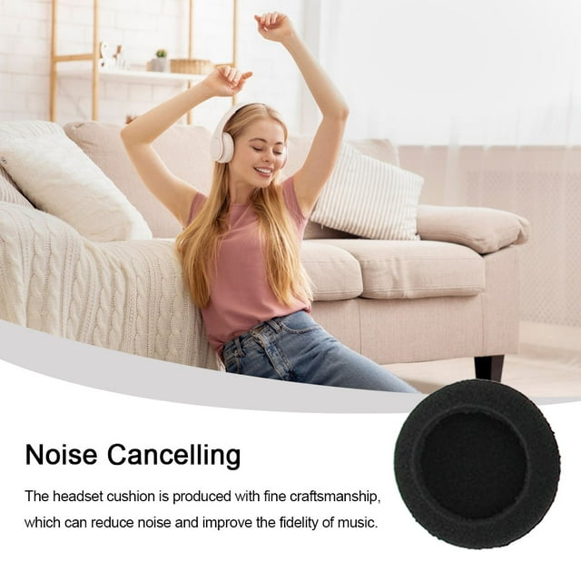 1 Paire de Coussinets d'Oreille pour Casque de Jeu, Coussinets Ronds en Mousse pour Protection Auditive, Respirants, 45mm