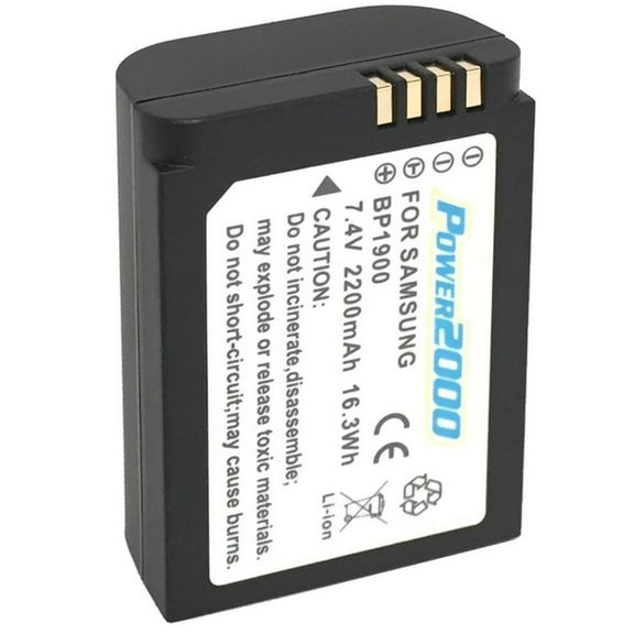 Power2000 BP-1900 7.4V 2200mAh Rechargeable Lithium-Ion Battery for Samsung NX1 Cameras