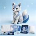 thumbnail image 5 of Winter Animal DIY Sewing Kit For Beginners, 3D Stuffed Snow Fox Plush Craft With Pre Cut Felt, Complete Handmade Sewing Supplies For Home Decor And Gift, Snow Fox (Multicolor, 20*15CM), 5 of 5