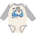 thumbnail image 3 of Inktastic My Opa Loves Me- whale shark Boys or Girls Long Sleeve Baby Bodysuit, 3 of 5