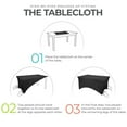 thumbnail image 5 of [6 pies] Funda para mesa de patio elástica rectangular, ajustada, lavable y resistente a las arrugas para eventos, bodas, banquetes y fiestas, 5 of 5