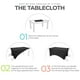 thumbnail image 5 of [6 pies] Funda para mesa de patio elástica rectangular, ajustada, lavable y resistente a las arrugas para eventos, bodas, banquetes y fiestas, 5 of 5