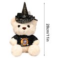 thumbnail image 3 of Limited Time Deal karymi Halloween Wizard Bear Doll with Hat Soft Stuffed Animals Kids Toys Halloween Party Decorations Funny Christmas Gifts Clearance Savings Week, 3 of 5