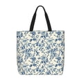 thumbnail image 1 of Easygdp Vintage Blue Floral Bolsa Tote para Mujer, Bolso de Hombro para Trabajo, Playa, Viajes, Compras y Supermercado, 1 of 7