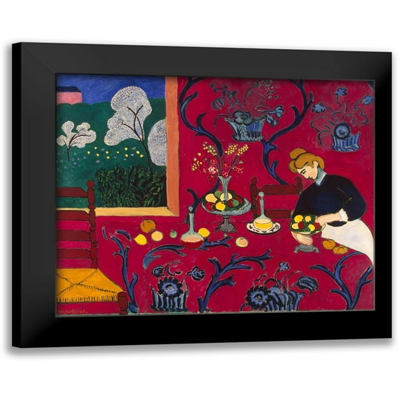 Vintage Apple Collection 14x12 Black Modern Framed Museum Art Print Titled - Harmony in Red Matisse