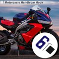 thumbnail image 2 of Gancho colgante para motocicleta Gancho doble en arco Soporte para casco de motocicleta Equipaje Bolsa para scooters bicicletas Aleación de aluminio azul Llave hexagonal Junta, 2 of 7