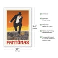 thumbnail image 2 of Fantômas - Silent Film Crime Serial - Starring Rene Navarre - Vintage French Film Movie Poster c.1914 - Fine Art Rolled Canvas Print 27in x 40in, 2 of 3