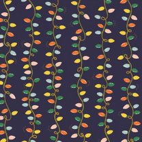 Holiday Lights Navy Metallic - Rifle Paper Co Holiday Classics quilt cotton Sold by the Quarter Yard