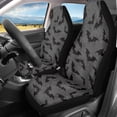 thumbnail image 2 of XYZCANDO Stretchable Front Seat Covers for Cars Truck SUV Sedan, Washable Soft Car Seat Covers 2 pcs Polyester Fabric Bat, 2 of 10