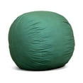 thumbnail image 3 of Big Joe Fuf 4Ft Foam Bean Bag Chair with Removable Cover for Kids, Teens, Collegiate Green Velveteen, Durable Woven Polyester, 4 foot Large Reading and Gaming Seat, 3 of 10