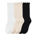 thumbnail image 2 of LckLvx 5 Pairs Socks for Boys Girls Stretchy Ruffle Ankle Socks Daily Casual Wear 6-14 Years, 2 of 6