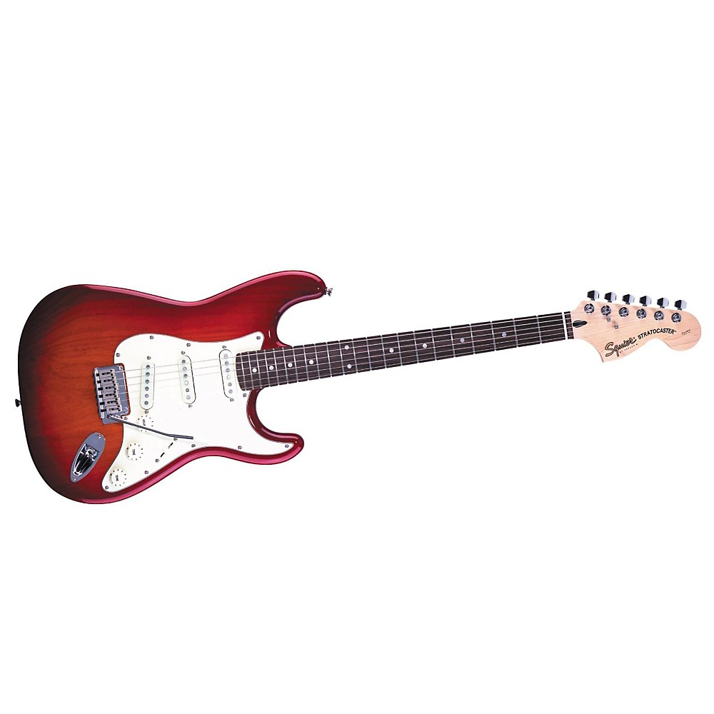 squier standard stratocaster cherry sunburst