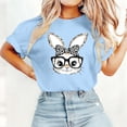 thumbnail image 5 of Ichuanyi Women Happy Easter T Shirt Cute Easter Bunny Graphic Tee Easter Day Casual Tops Round Neck Short Sleeve T-Shirt, 5 of 6