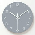 thumbnail image 5 of Reloj colgante creativo con grabado 3D, sencillo, ultrafino, de color puro, con números modernos y elegantes, para el hogar y la oficina, sin pilas (gris)., 5 of 5