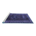 thumbnail image 2 of Ahgly Company Machine Washable Indoor Square Persian Blue Traditional Area Rugs, 4' Square, 2 of 4