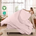 thumbnail image 3 of Bare Home Organic Percale Sheet Set - 100% Organic Cotton - King, Dusty Pink, 3 of 10