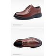 thumbnail image 6 of YLSDY Men's Classic Brogue Shoes Faux Leather Oxford Shoes Vintage Lace Up Low Heel Dress Shoes Brown 10.5, 6 of 9