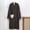 Coffee, variant on Women's Long Robe Faux Furs Bathrobe Crew Neck Loungerwear Warm Housecoat Long Sleeve Nightgown with Pockets