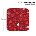 thumbnail image 3 of Disketp Playful Red Cartoon Faces Funny Coasters,6 Pcs Leather Coasters with Holder, Perfect Housewarming Hostess Gifts,Protect Furniture from Water Marks Scratch and Damage,Square, 3 of 7