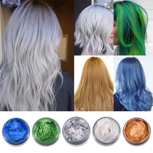 Crema 120g Unisex Desechable Cabello Tinte De Barro Peluquero Para Peinado Para Colorear Para Colorear Cera Gris