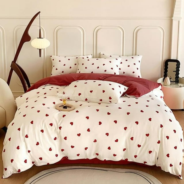 Ensemble de Housse de Couette Format Simple Rose Fleurs Literie Housse de Couette avec Fermeture Éclair Housse de Couette en Microfibre Douce et Taie d'Oreiller