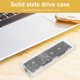 thumbnail image 5 of Carcasa externa transparente para SSD de doble protocolo jixopn M.2 NVME PCIe NGFF SATA USB 3.1 tipo C, caja para disco de estado sólido, clave B/M, clave B +M, sin herramientas para SSD de 2230,, 5 of 8