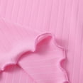 thumbnail image 6 of UACY Toddler Girls Ruffle Sleeve Shirts Kids Casual Summer Short Sleeve Little Girls Ribbed Knit Comfort Blouse Solid Tops (Pink, 12-18 Months), 6 of 8