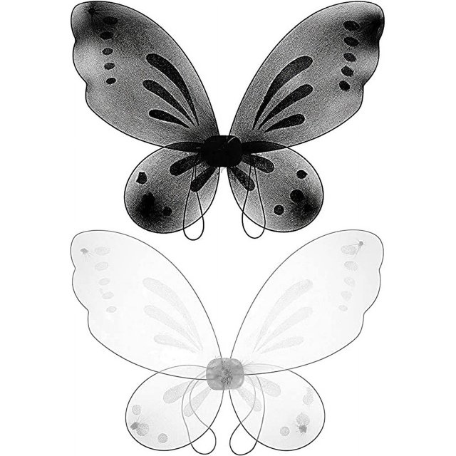 RV 2 piezas de alas de hada de mariposa, vestido de ala de mariposa brillar Electrónica