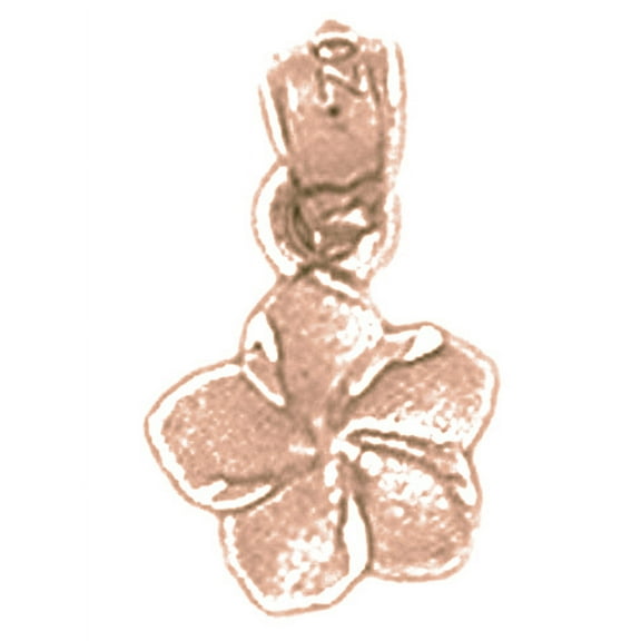 14K Rose Gold Flower Pendant - 13 mm