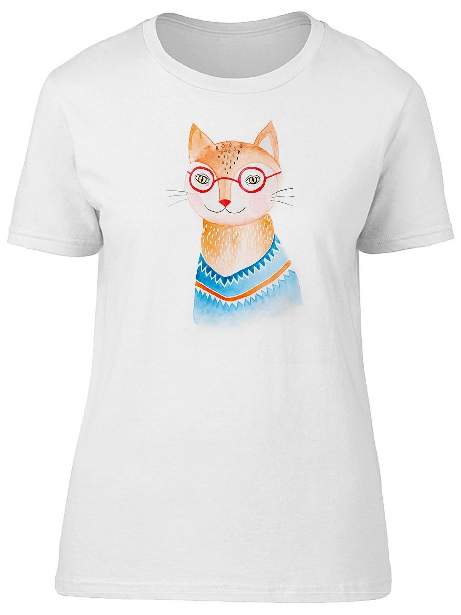 cat with glasses sweater