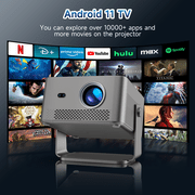 [1100 ANSI & Built-in TV] Magcubic Portable Projector 1080P Native with Auto Focus, Auto Keystone Correction, WiFi & Bluetooth, Built-in Streaming TV Stick, Supports 4K HDR10, Ideal for Home Theater