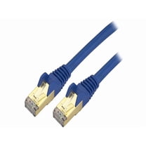 StarTech 14ft CAT6a Ethernet Cable - 10 Gigabit Shielded Snagless RJ45 100W PoE Patch Cord - 10GbE STP Network Cable with Strain Relief - Blue - UL, TIA (C6ASPAT14BL)