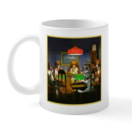 

CafePress - Poker Dogs Friend Mug - 11 oz Ceramic Mug - Novelty Coffee Tea Cup