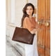 thumbnail image 2 of Bolsa para portátil LOVEVOOK, bolso de trabajo vintage de piel de 15.6 pulgadas para mujer, 2 of 8