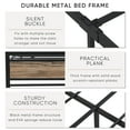 thumbnail image 4 of iRerts King Size Platform bed frame, Industrial Heavy Duty Metal King Bed Frame Mattress Foundation with 1100 LBS Weight Capacity, Noise-Free, No Box Spring Needed, Wood Headboard, 4 of 8