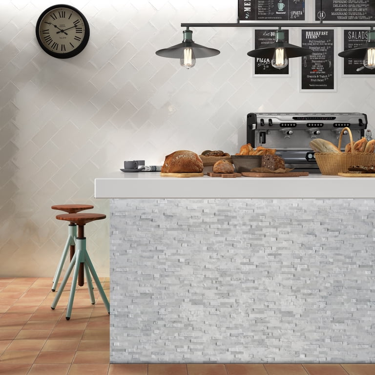 SUNWINGS Peel and Stick Mosaic Natural 3D Stone Self Adhesive