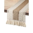 thumbnail image 2 of SEARIPE Macrame Table Runners with Tassels, Cotton Linen Boho Table Runner for Wedding Bridal Shower Kitchen Dining Home Decor 12"x108", 2 of 5