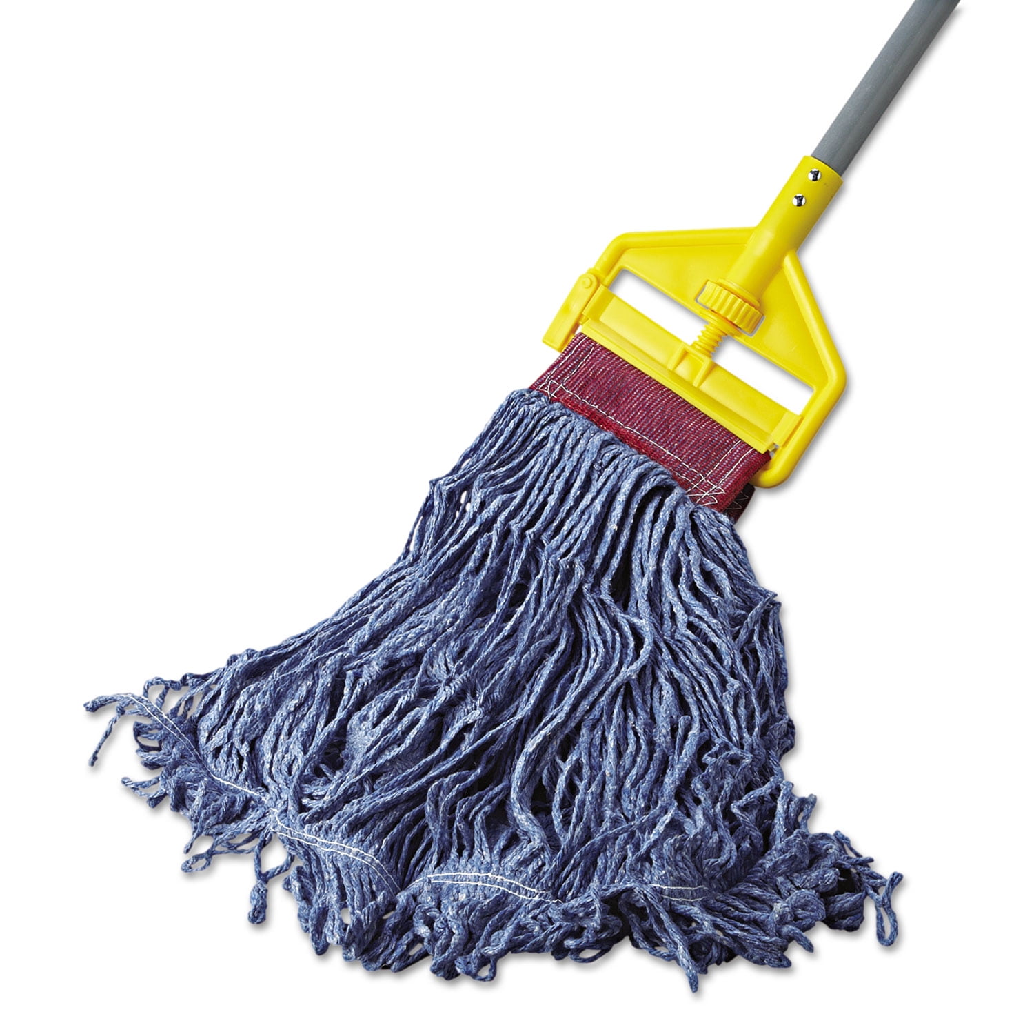 Rubbermaid Super Stitch Blend Mop Head, Large, Cotton/synthetic, Blue, 6/carton  Rcpd253blu