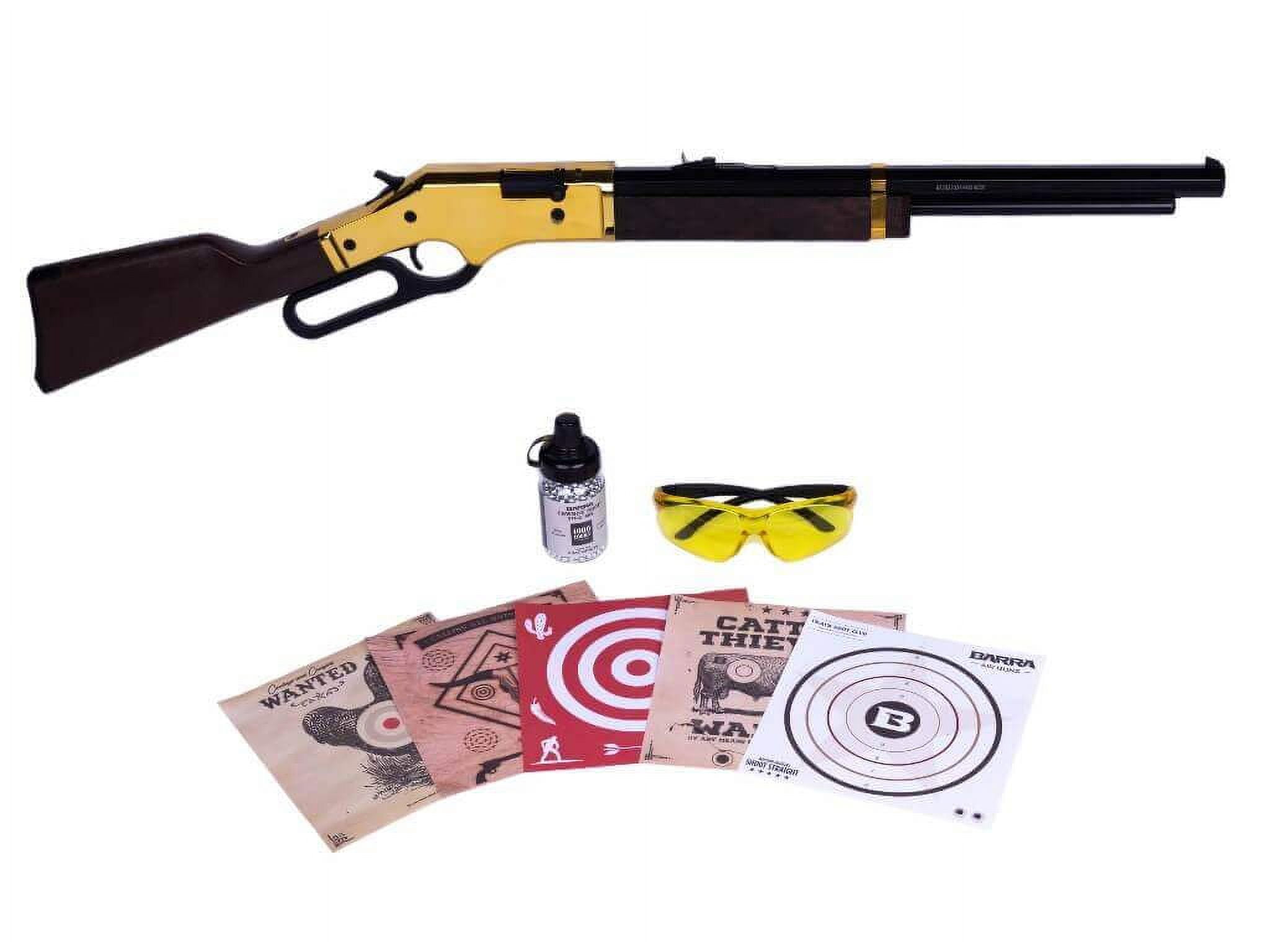 Barra Airguns 1866 Junior 18-Inch Barrel 0.177 Caliber Youth Pump Action BB Gun Kit Gold