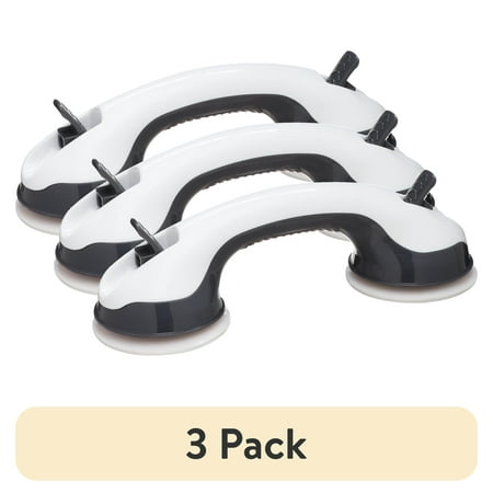 (3 pack) Equate Bed and Bath Grip Bar Bathtub and Shower Handle, 11.5"