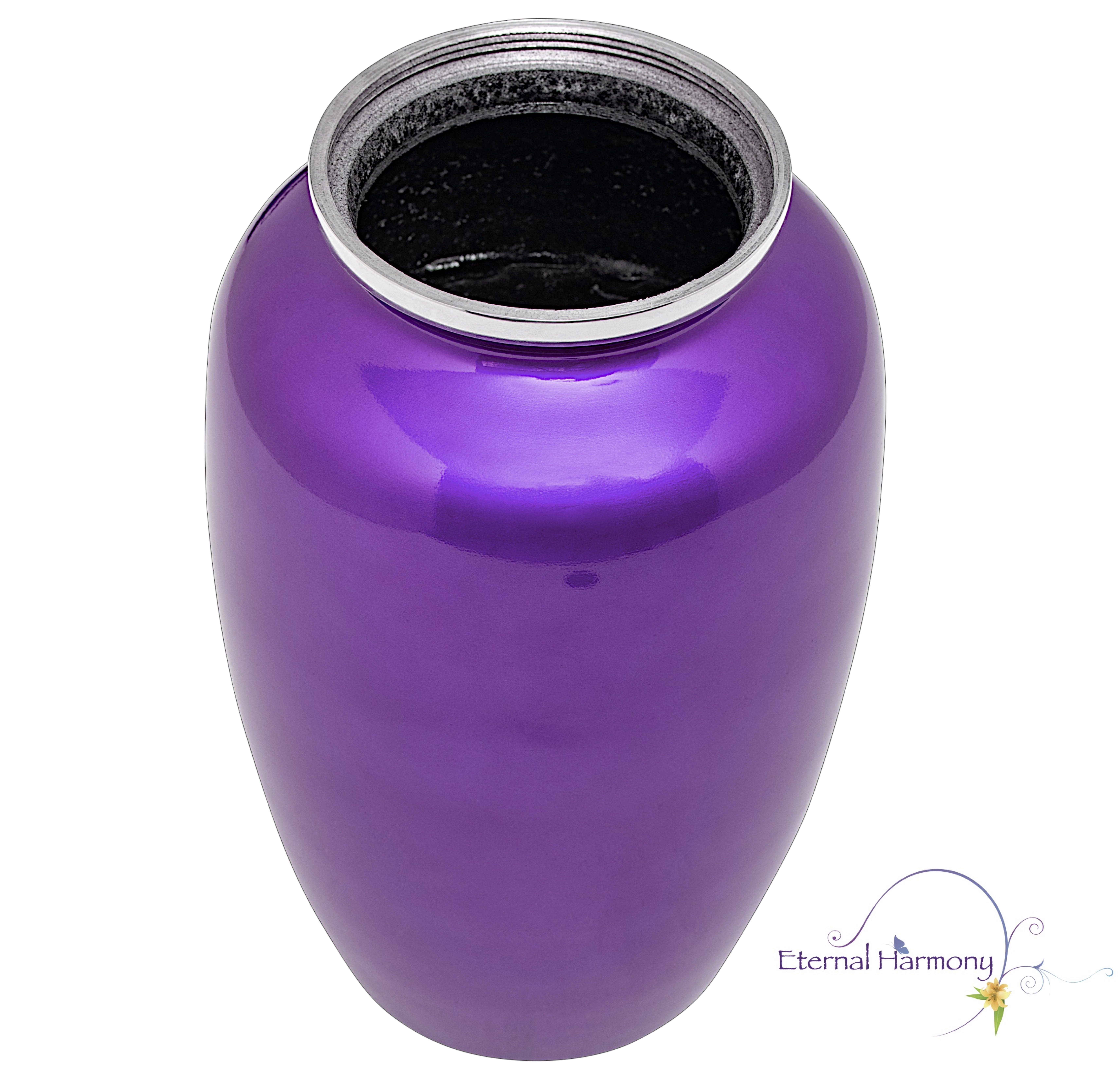 Eternal Harmony Cremation Urn for Human Ashes | Memorial Urn Carefully Handcrafted with Elegant Finishes to Honor Your Loved One | Elegant and Affordable Urn Large Size with Velvet Bag (Purple)