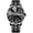 Black, variant on Luxury Men's Business Diamond Stainless Steel Waterproof Roman Numeral Analog Quartz Watch With Day-Date Calendar