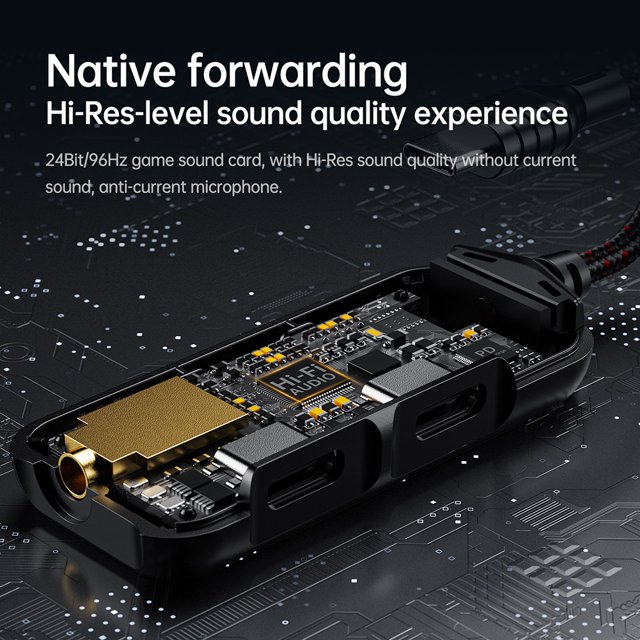 Tarjeta de sonido Likrtyny Para teléfono de juegos 3 en 1 60 W alta resolución 24 bits 96 Hz