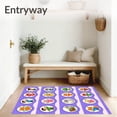 thumbnail image 3 of ODIKA 6'x9' Machine Washable Non-Slip Area Rug, Engaging Literacy Foundation Round Study Playful Knowledge Base High Traffic Rug with Pad, Purple, 697420, 3 of 8
