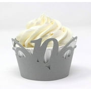 All About Details 10 Cupcake Wrappers,12pcs (Gray)