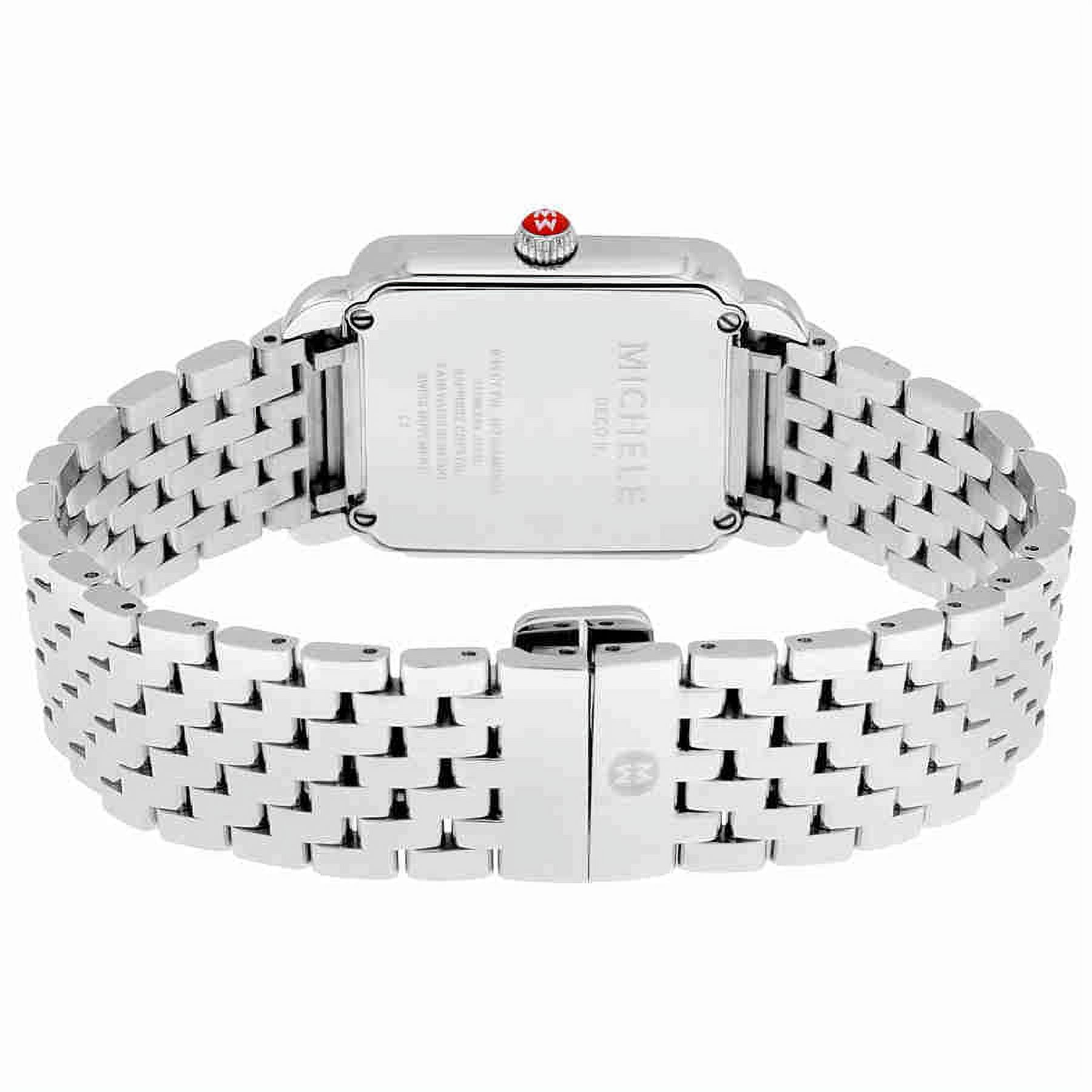Michele Women's Deco II Mid Silver Diamond Case 26mm Watch MWW06I000001