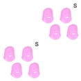 thumbnail image 2 of QualitChoice 4pcs Guitar Playing Left Hand Fingertip Ukulele Guitar Fingertip Silicone Protective Cover Pink S 2Set, 2 of 6
